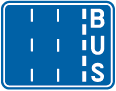 Bord F17 'busstrook'