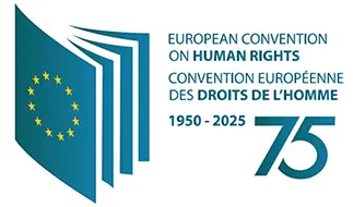 Logo of 75th birthday European Convention on Human Rights